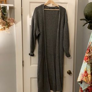 Grey American Apparel cotton long sweater